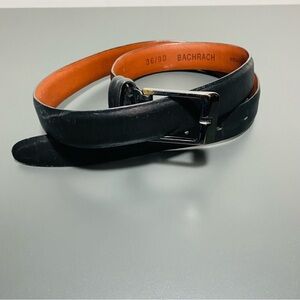 Bachrach Black Leather Belt